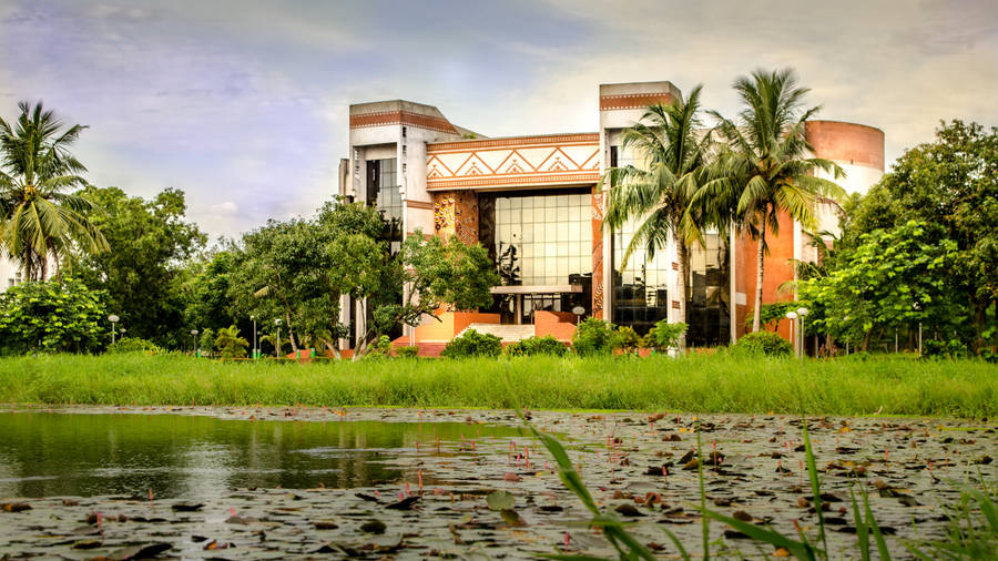 Night View of IIM Ahmedabad Campus