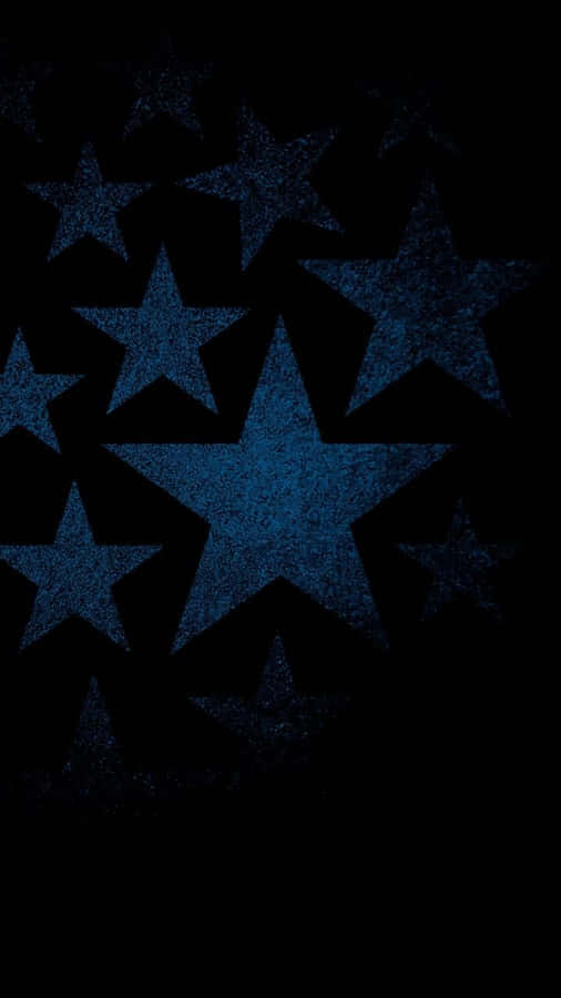 Illuminating The Dark Night Sky, The Beautiful And Mysterious Dark Blue Star. Wallpaper
