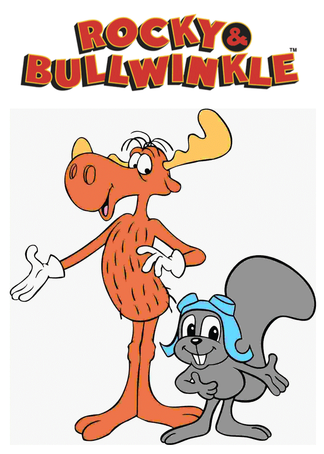 Illustration Of Rocky And Bullwinkle Cartoon Wallpaper