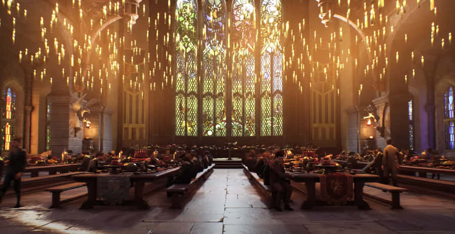 Image Hogwarts Snowy Winter Wonderland Wallpaper