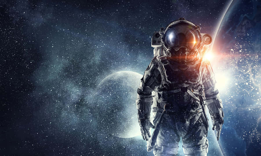 Incredible Astronaut Floating Through Space Wallpaper