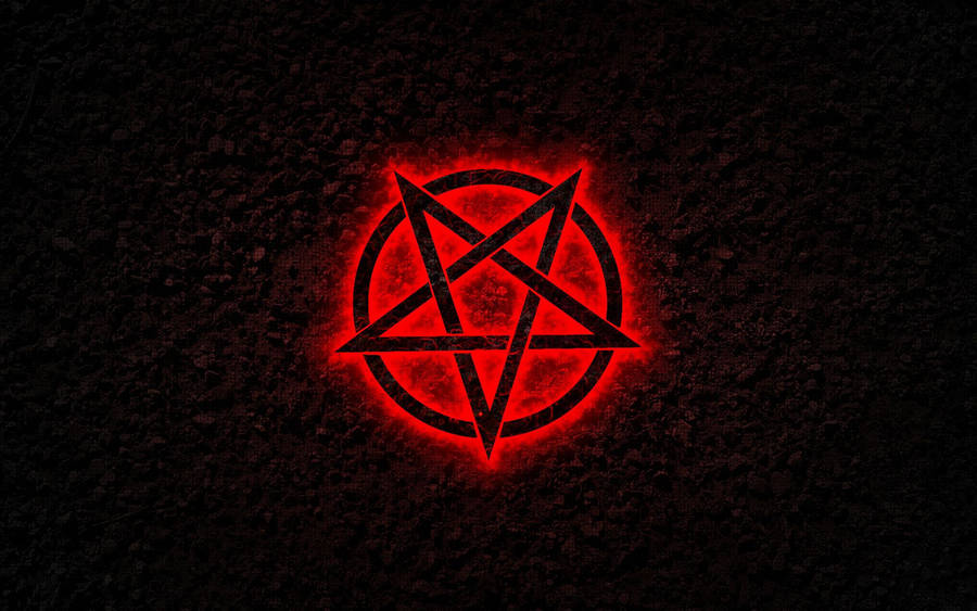 Incredible Red Satanic Pentagram Art Wallpaper