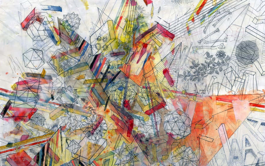 Indie Aesthetic Pc Geometric Doodles Wallpaper