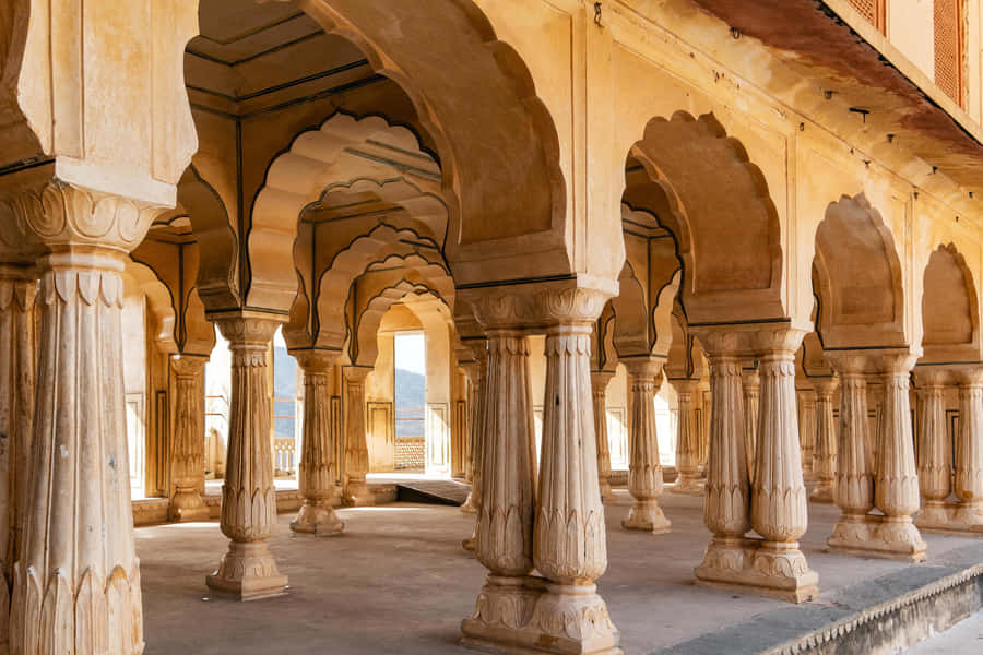 Inside Of Amer Fort Wallpaper