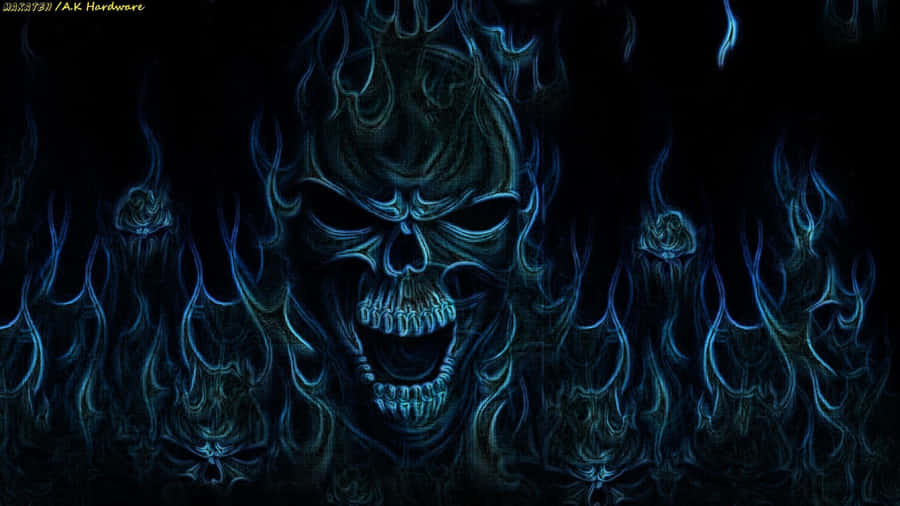 Intricately Detailed And Colorfully Eye-catching Skull Wallpaper
