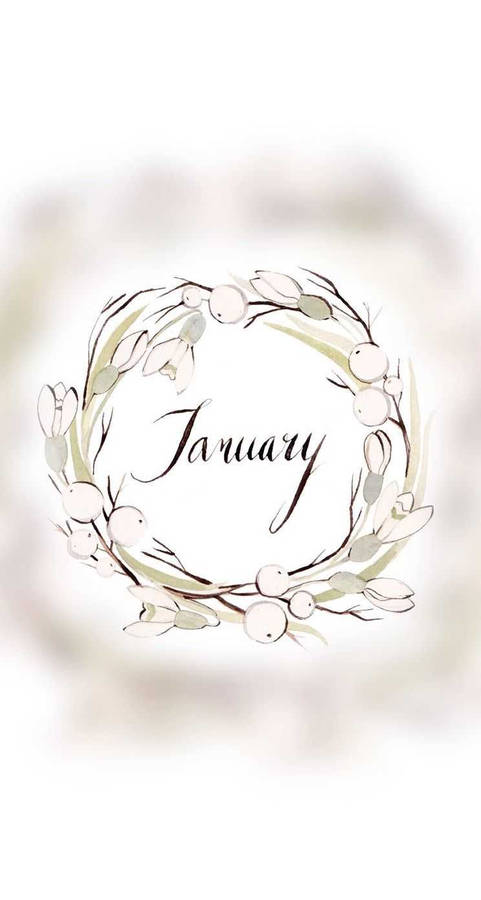 Download free January Floral Wreath Wallpaper - MrWallpaper.com