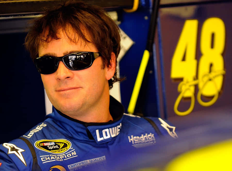 Jimmie Johnson Racing At Full Speed Wallpaper