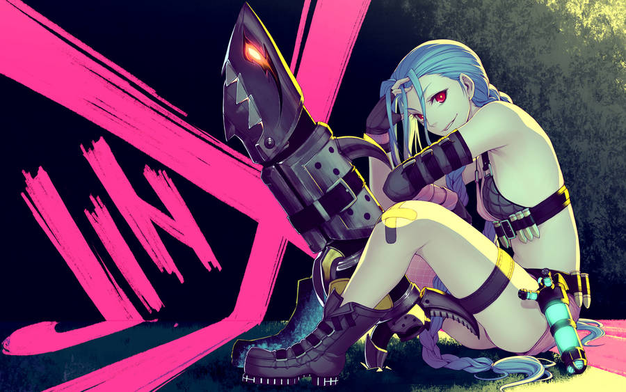 Jinx Wallpaper League Legends Stock Illustration 2123639981 | Shutterstock