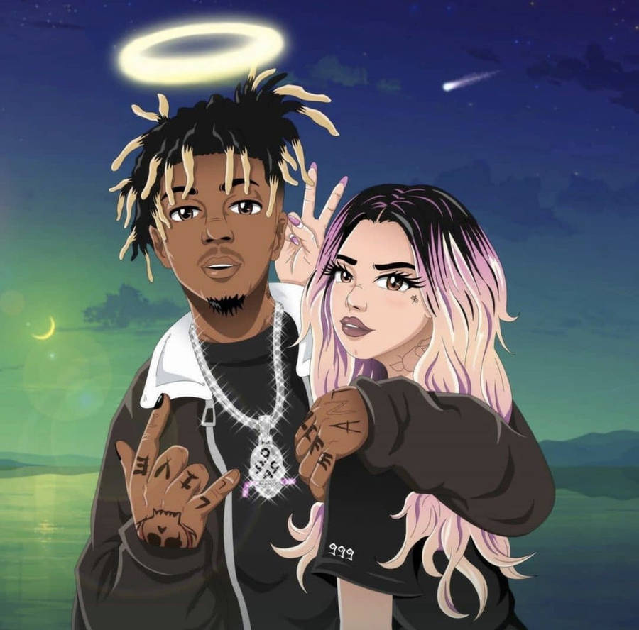 Download free Juice Wrld Anime And Ally Lotti Wallpaper - MrWallpaper.com