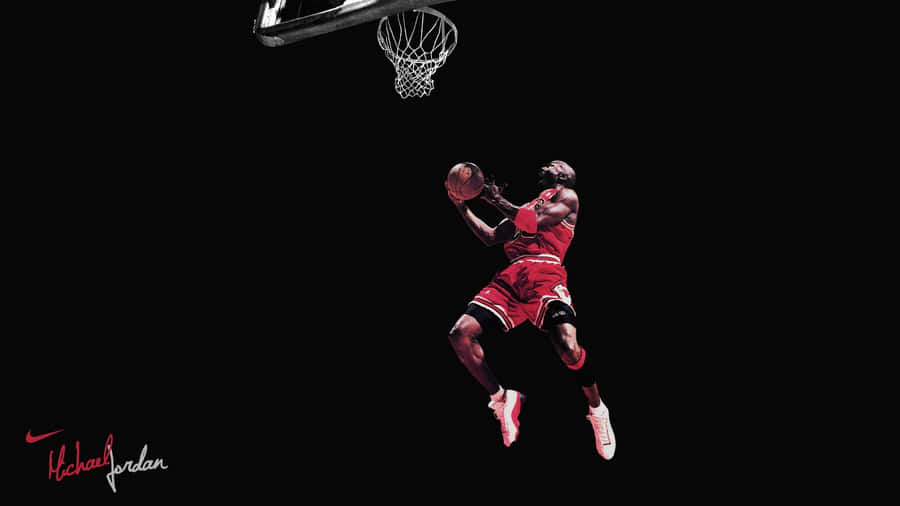 Jump With Style In Red Jordan Wallpaper