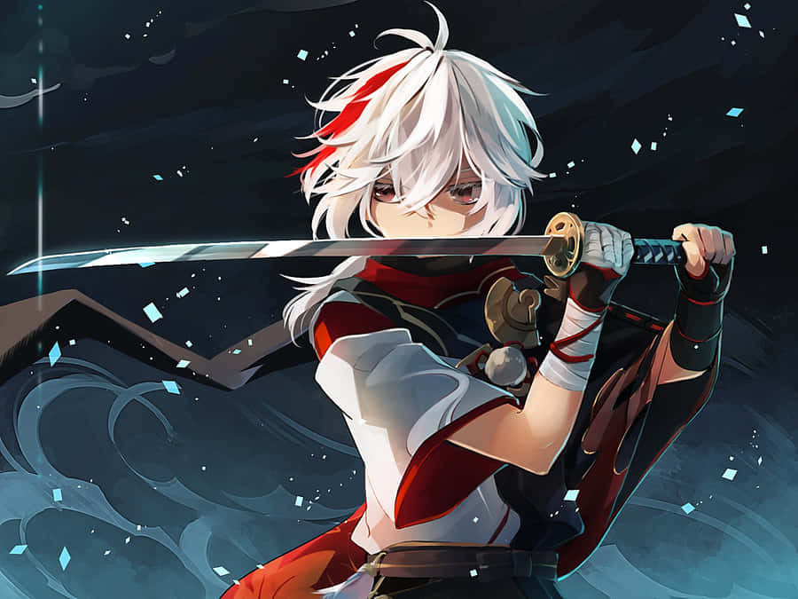 Kazuha Genshin Impact Katana Fanart Wallpaper