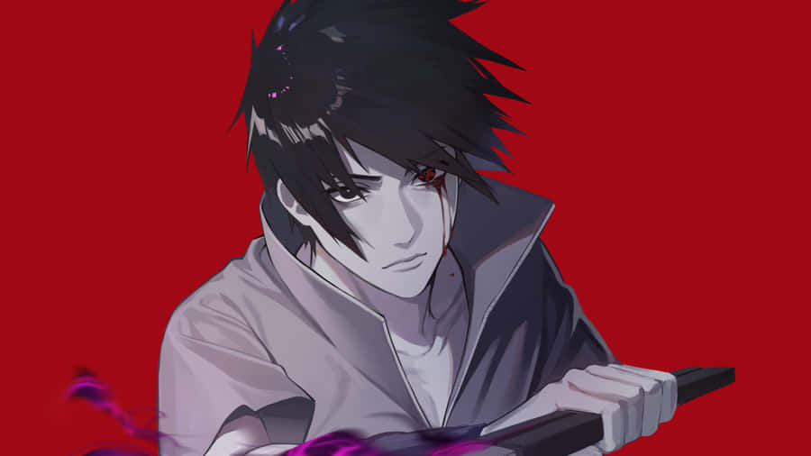 Keep Watch With The Minimalist Sharingan Wallpaper