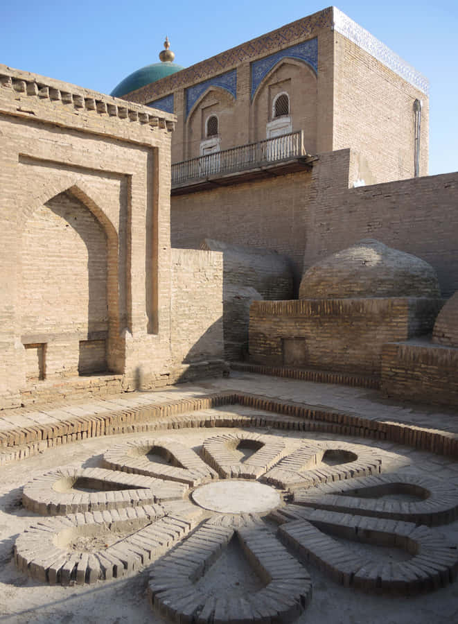 Khiva Brick Buildings Stone Floor Wallpaper