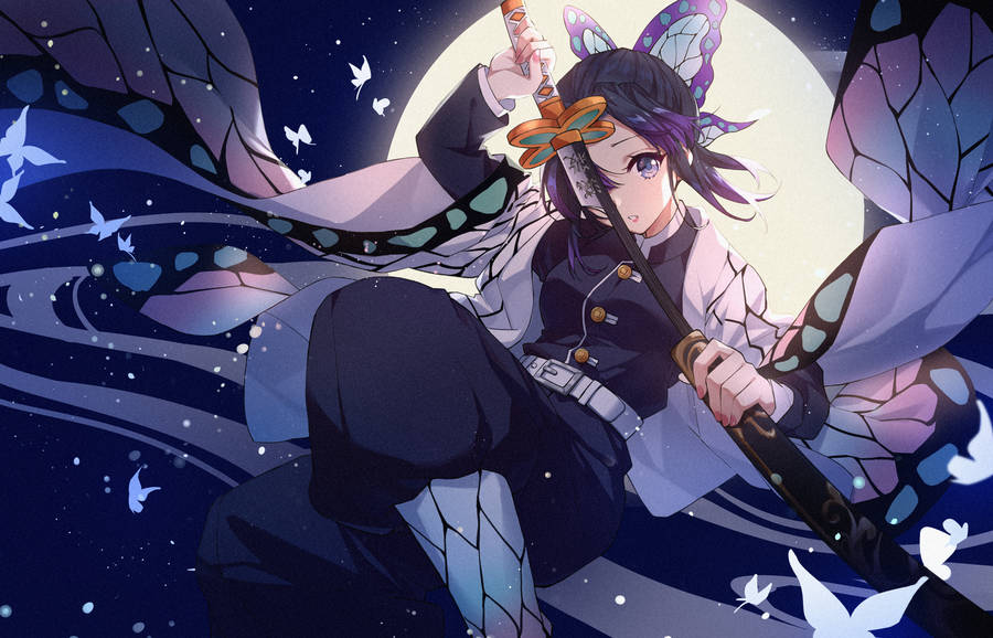 Kimetsu No Yaiba Shinobu Sword Wallpaper