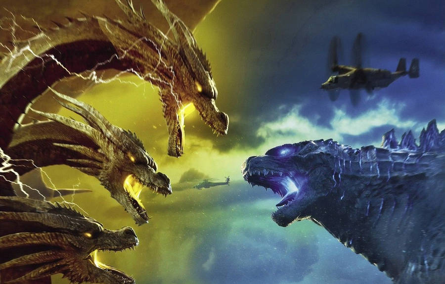 King Ghidorah Godzilla: King of the Monsters 4K Wallpaper #18