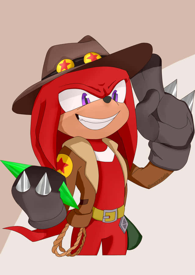 Knuckles The Echidna With A Hat Wallpaper