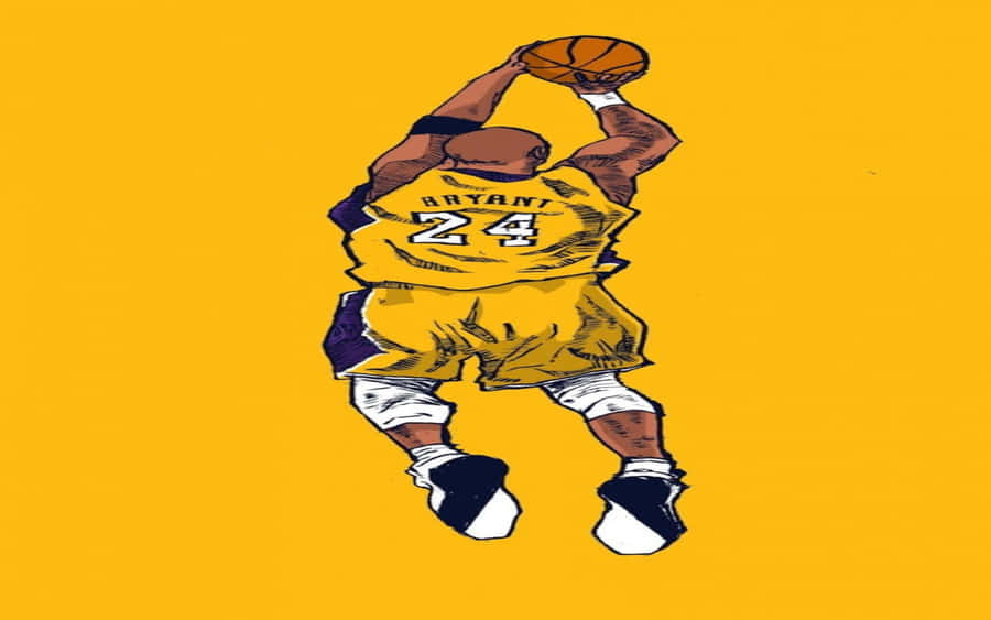 Kobe Bryant In His Days As A Los Angeles Laker Wallpaper