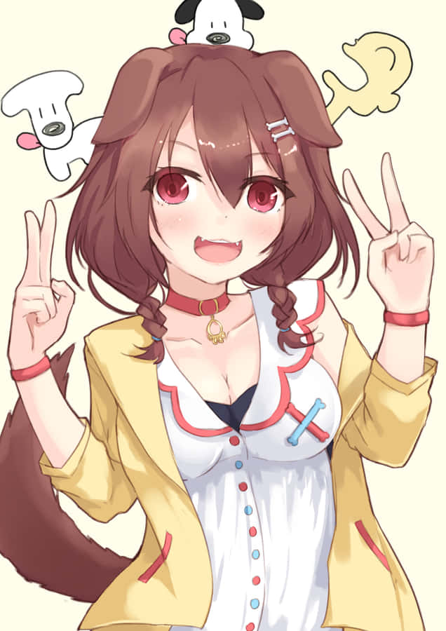 Korone Cutely Cosplaying An Angel! Wallpaper