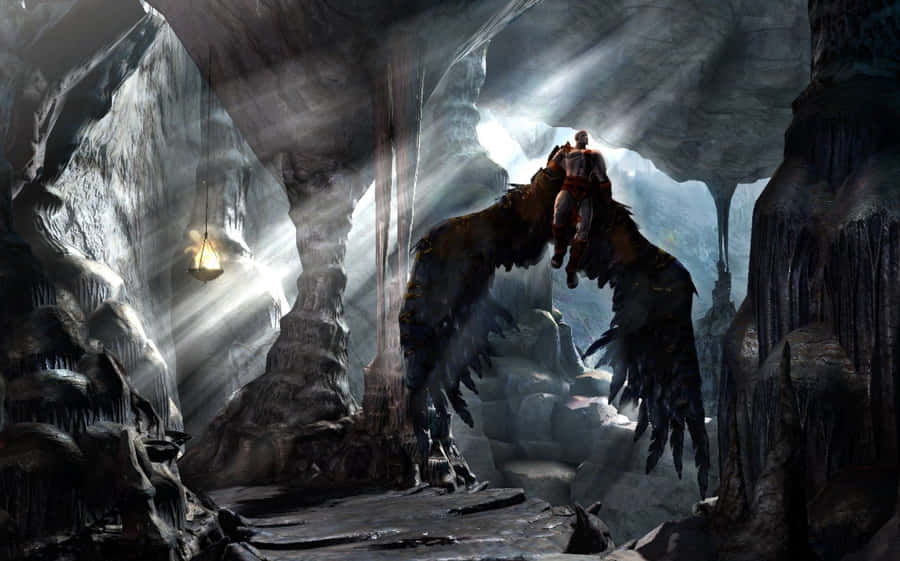 Kratos Fighting To The Death In God Of War 3 Wallpaper