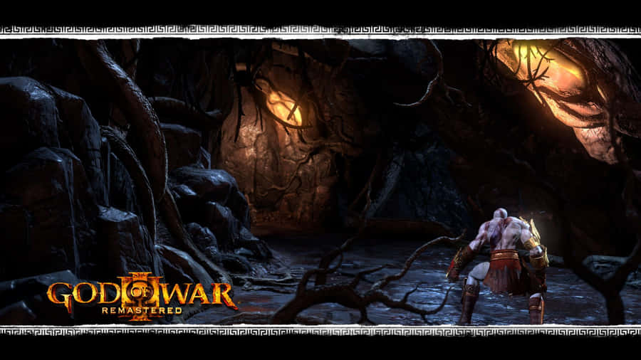 Kratos Fights A Titan In God Of War Iii Wallpaper