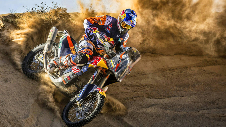 Ktm Bike 4k In Action Wallpaper