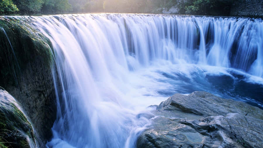 La Cascade De La Vis Waterfall Desktop Wallpaper