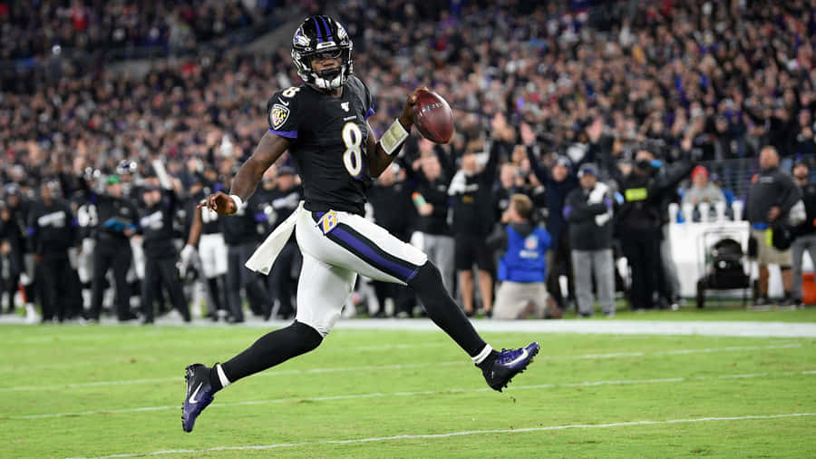 Lamar Jackson Jumping Baltimore Wallpaper