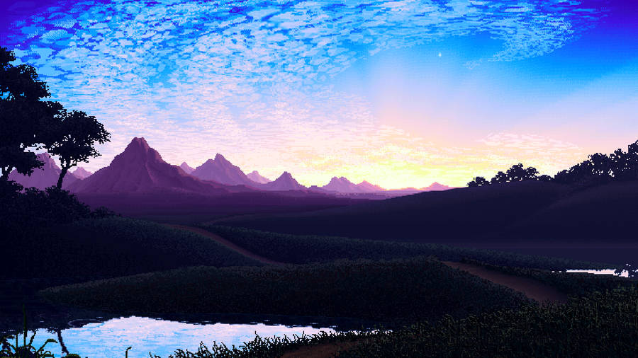 Landscape Pixel Art wallpaper