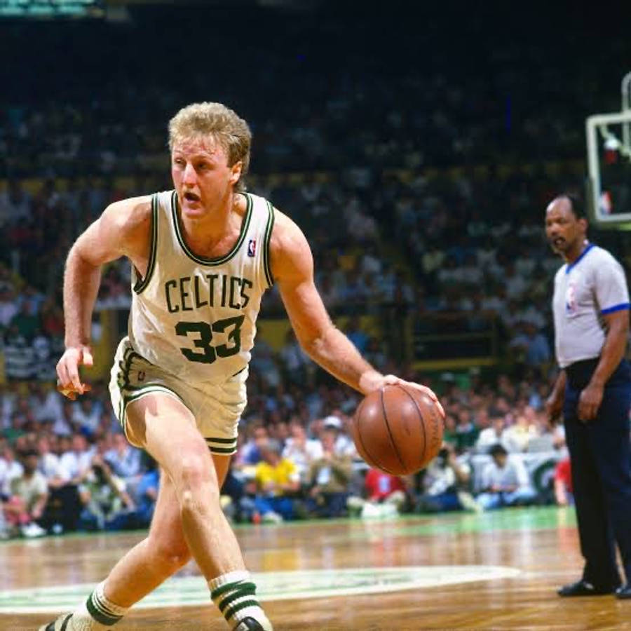 Download free Larry Bird Dribbling Wallpaper - MrWallpaper.com