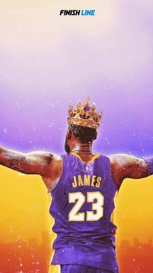 Lebron James Showing Off His Iphone Wallpaper
