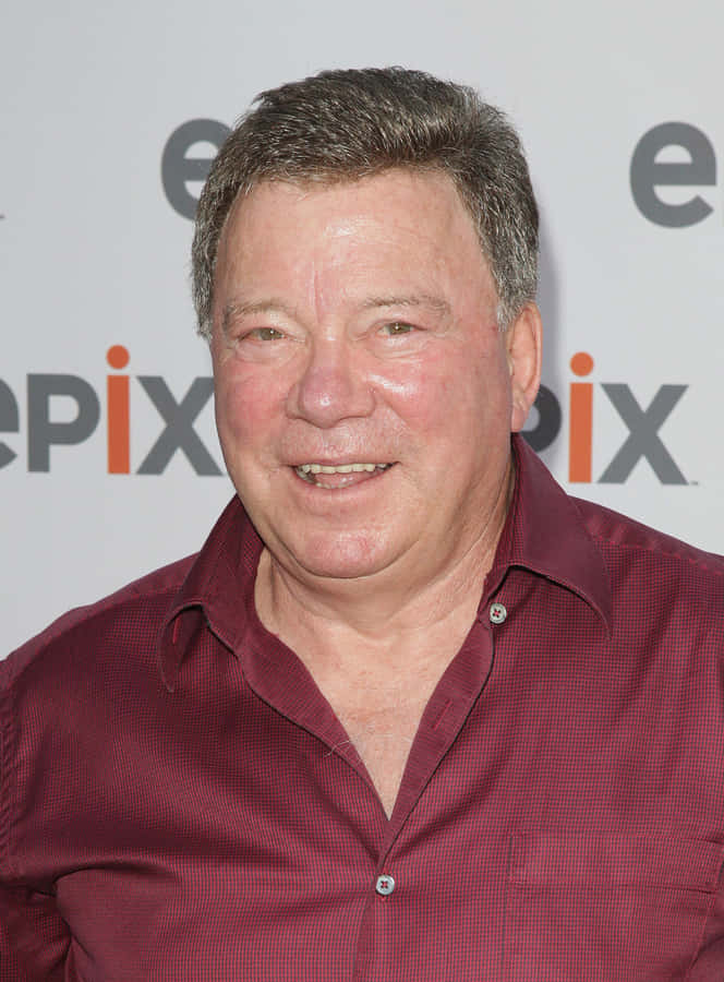 Legendary William Shatner In A Classic Pose Wallpaper