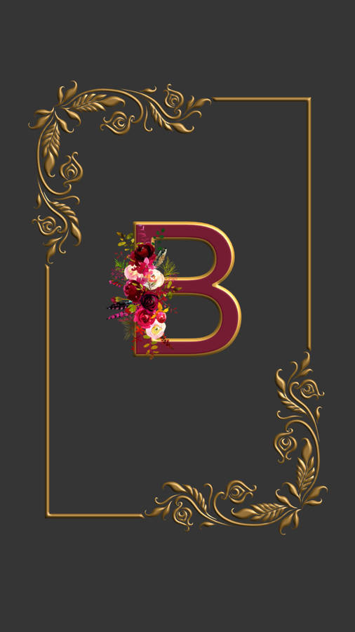 Download free Letter B Gold Frame Wallpaper - MrWallpaper.com