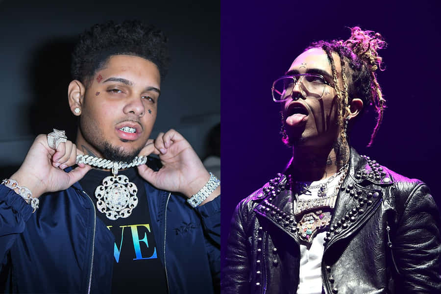 Lil Pump Strikes A Hip-hop Pose Wallpaper