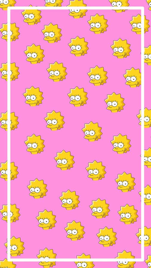 Lisa Simpson Border Aesthetic Wallpaper