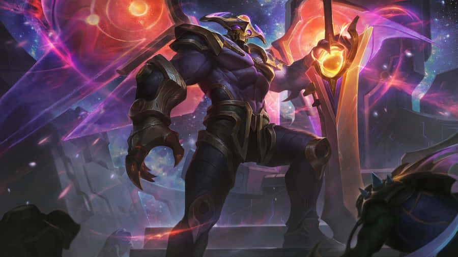 Lol 1920 X 1080 Gaming Cyberpunk Aatrox Wallpaper