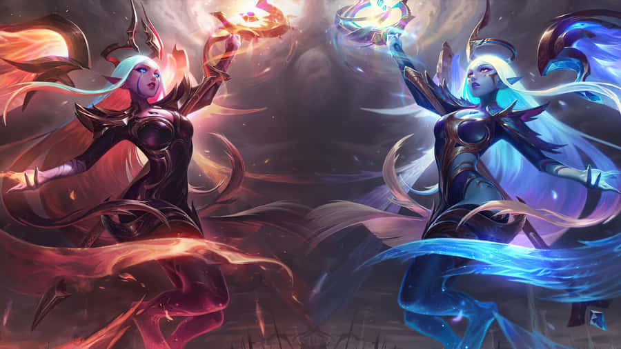 Lol 1920 X 1080 Gaming Red And Blue Wallpaper