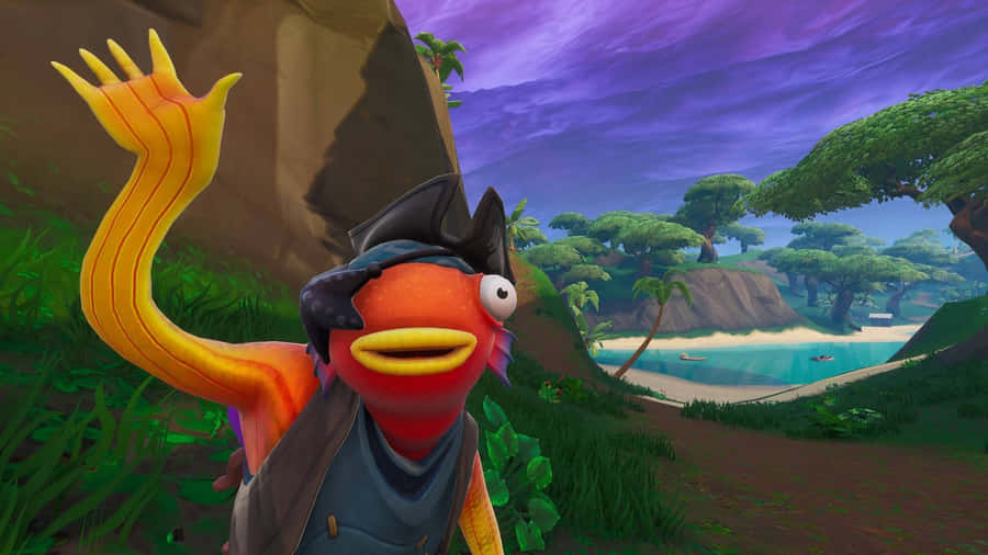 Look At This Fishy Fortnite Fishstick Character! Wallpaper