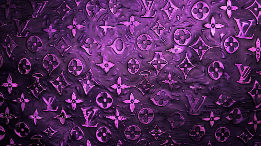 Louis Vuitton Purple Pattern Texture Wallpaper