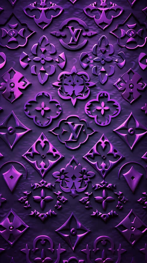 Louis Vuitton Purple Pattern Wallpaper Wallpaper