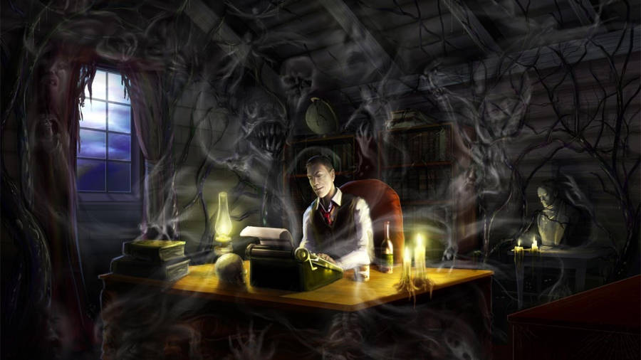 Download free Lovecraft Writing Cthulhu Art Wallpaper - MrWallpaper.com