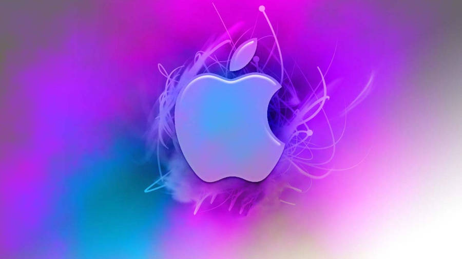 Magenta Apple Logo wallpaper
