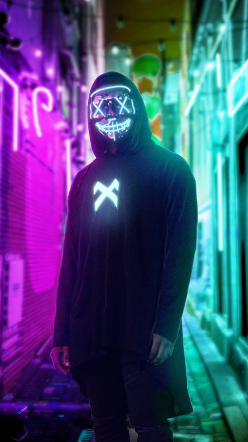 Download free Magenta Cyan Purge Mask Wallpaper - MrWallpaper.com