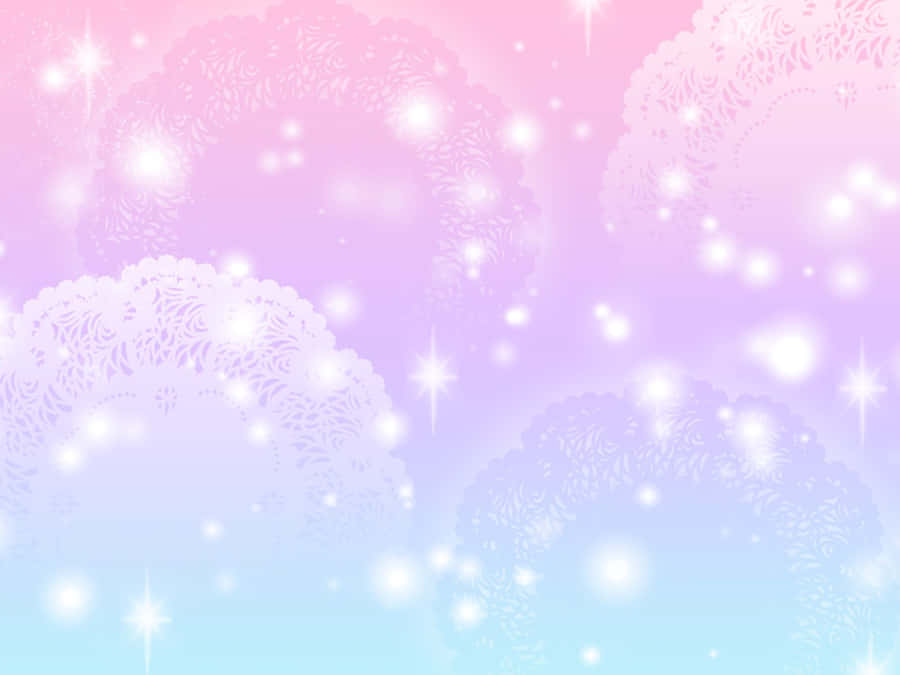 Magical Pastel Blue And Pink Wallpaper