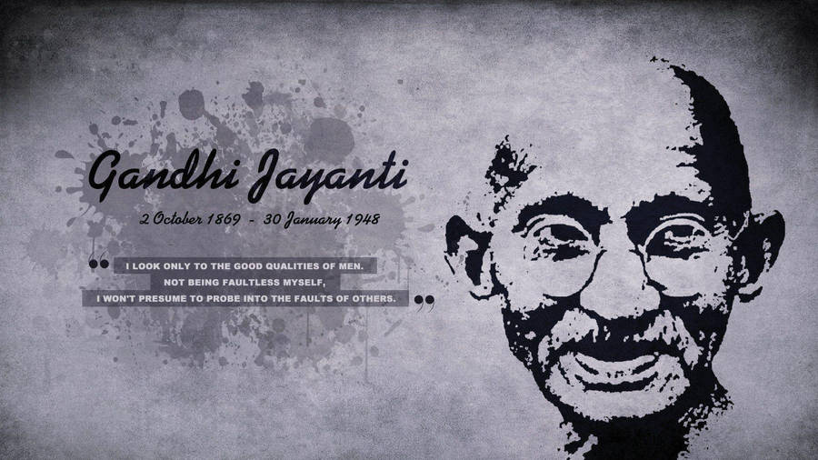 Download free Mahatma Gandhi Black Outline Portrait Wallpaper ...