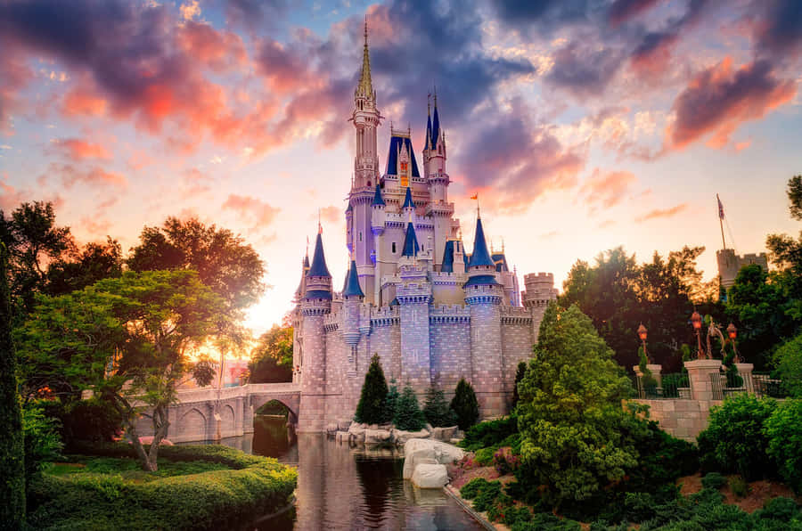 Majestic Kingdom Castle In A Mystical Landscape Wallpaper