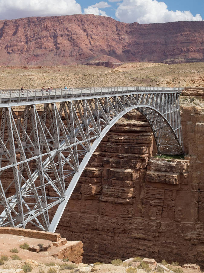 Majestic View Of Old Navajo Bridge, Grand Canyon, Arizona Wallpaper