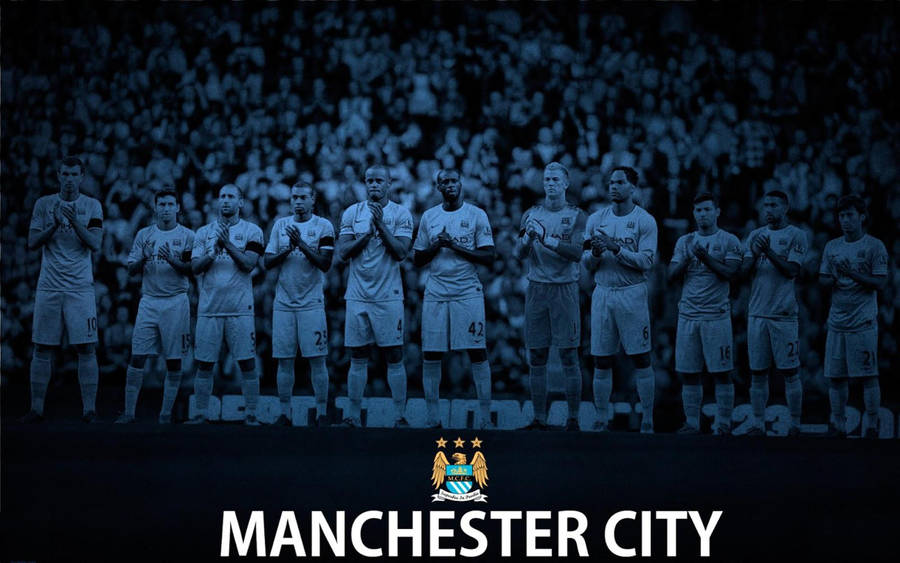 Manchester City Team Applause Art Wallpaper