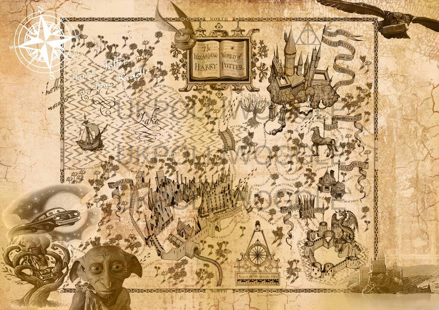 Download free Marauders Map With Dobby Wallpaper - MrWallpaper.com