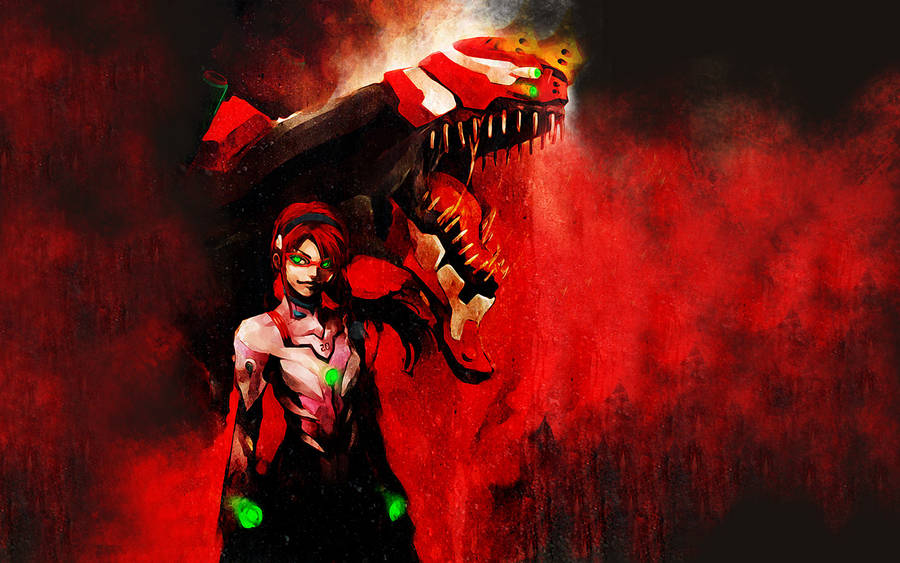 Mari Beast Mode From Evangelion Wallpaper
