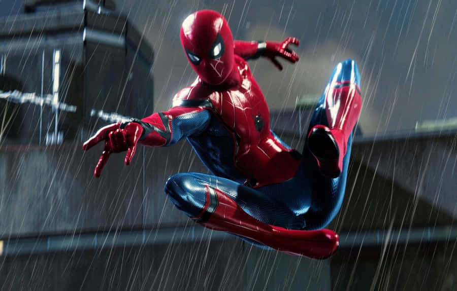 Marvel Ps4 Spiderman In The Rain Wallpaper